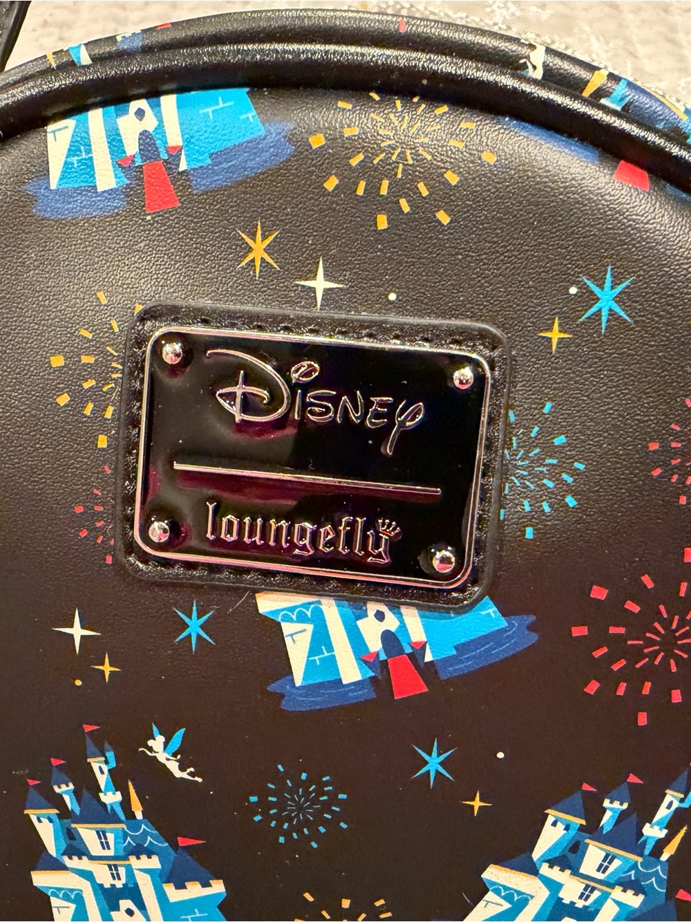Loungefly Black Castle & Fireworks crossbody - Picture 3 of 11